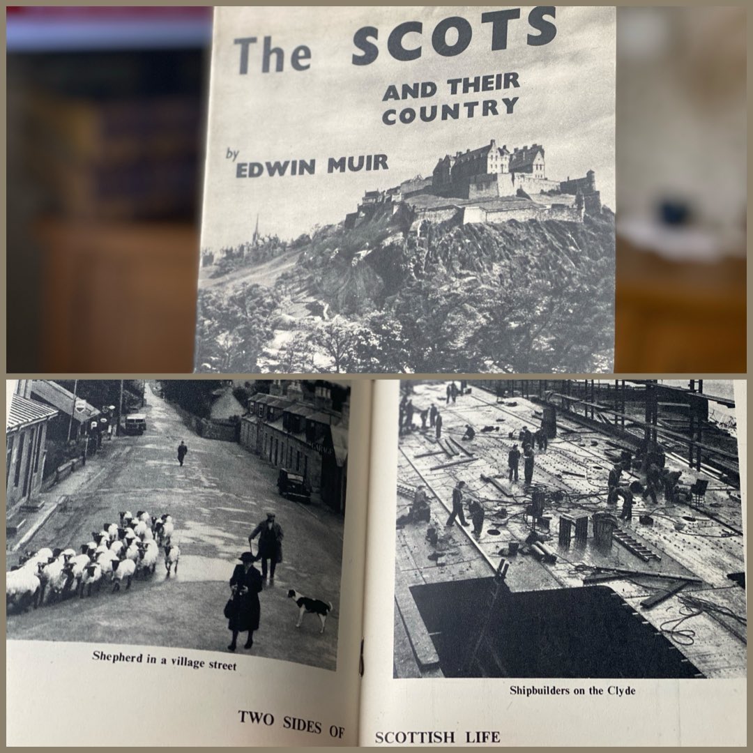 Last piece of Edwin Muir reading before putting the books away for the weekend. From the British Council series, The British People, How They Live And Work … The Scots and Their Country (1945)
#EdwinMuir 
#postgradlife 
#ScottishLiterature