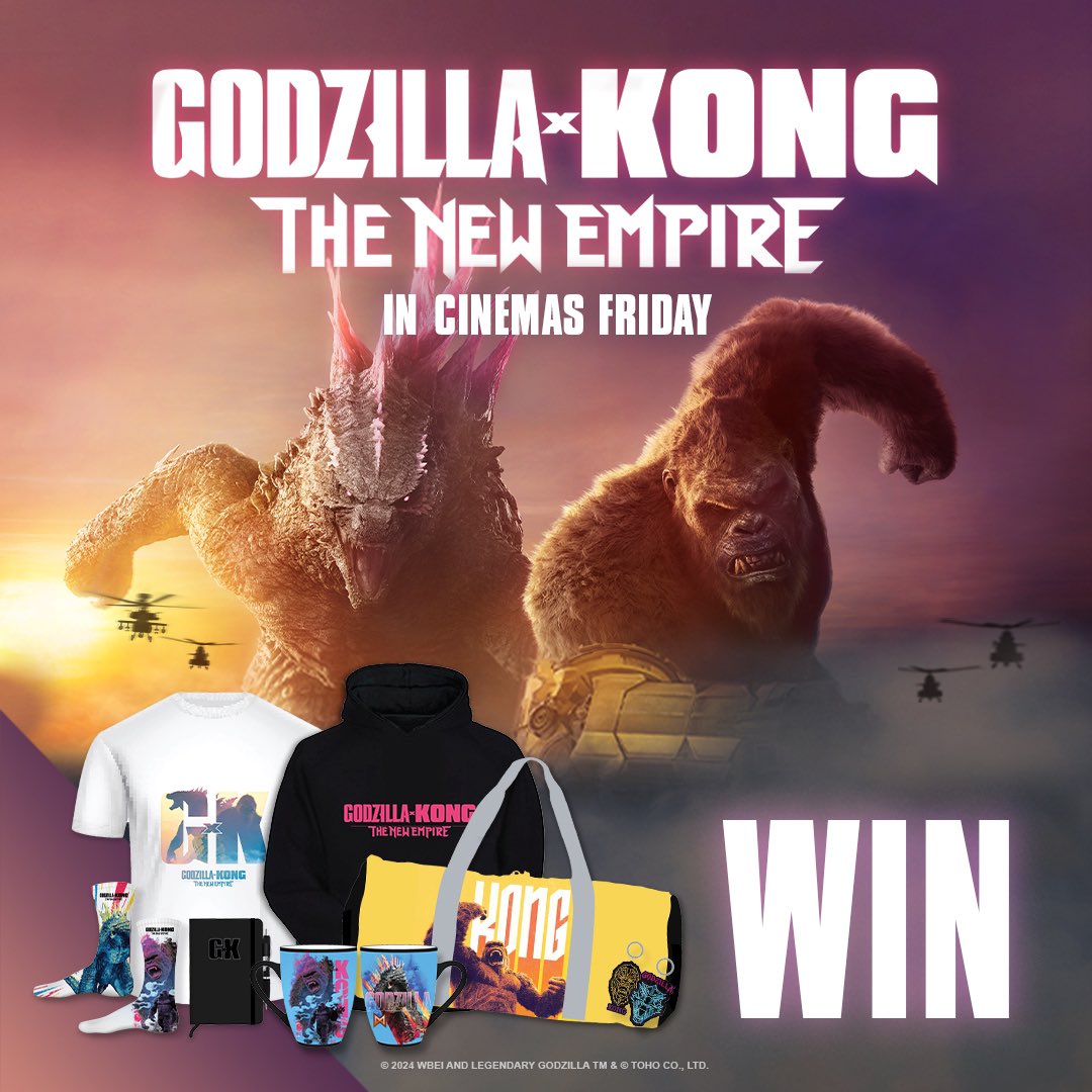To celebrate the release of Godzilla x Kong: The New Empire which is in cinemas now, we have this amazing #prize bundle to #giveaway To enter this #competition just follow @markandmepod and retweet  #GodzillaxKong