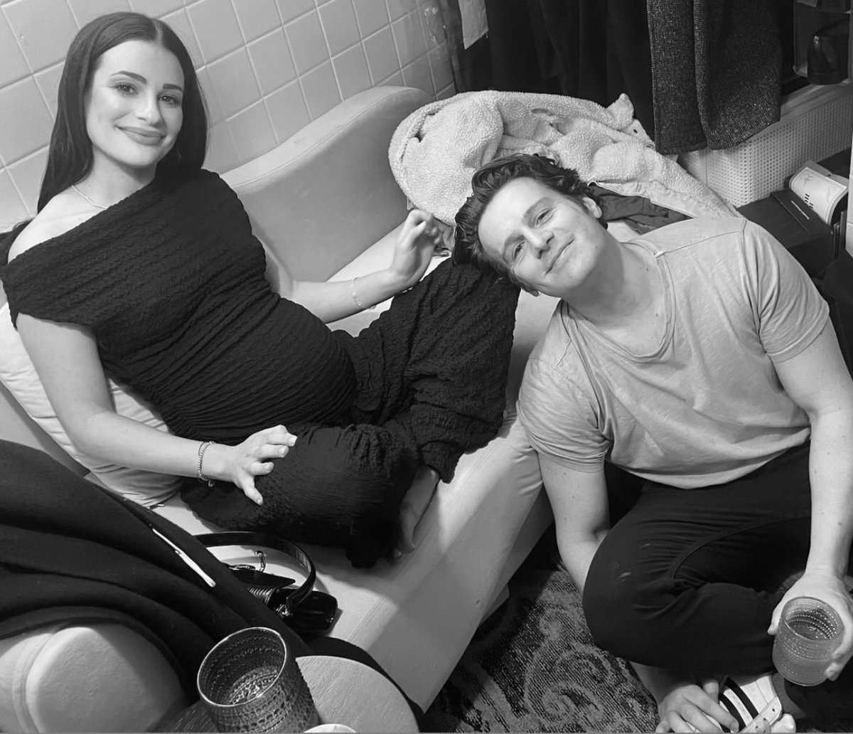 Jgroffdaily (Jonathan Groff news) (@jgroffdailyig) on Twitter photo Lea Michele with Jonathan in his Hamilton dressing room on Jonathan’s birthday in 2016, Jonathan with Lea after seeing Funny Girl on Jonathan’s birthday in 2023, and Lea with Jonathan in his <a href="/MerrilyOnBway/">Merrily We Roll Along on Broadway</a> dressing room on Jonathan’s birthday in 2024. Lea Michele with Jonathan in his Hamilton dressing room on Jonathan’s birthday in 2016, Jonathan with Lea after seeing Funny Girl on Jonathan’s birthday in 2023, and Lea with Jonathan in his <a href="/MerrilyOnBway/">Merrily We Roll Along on Broadway</a> dressing room on Jonathan’s birthday in 2024.