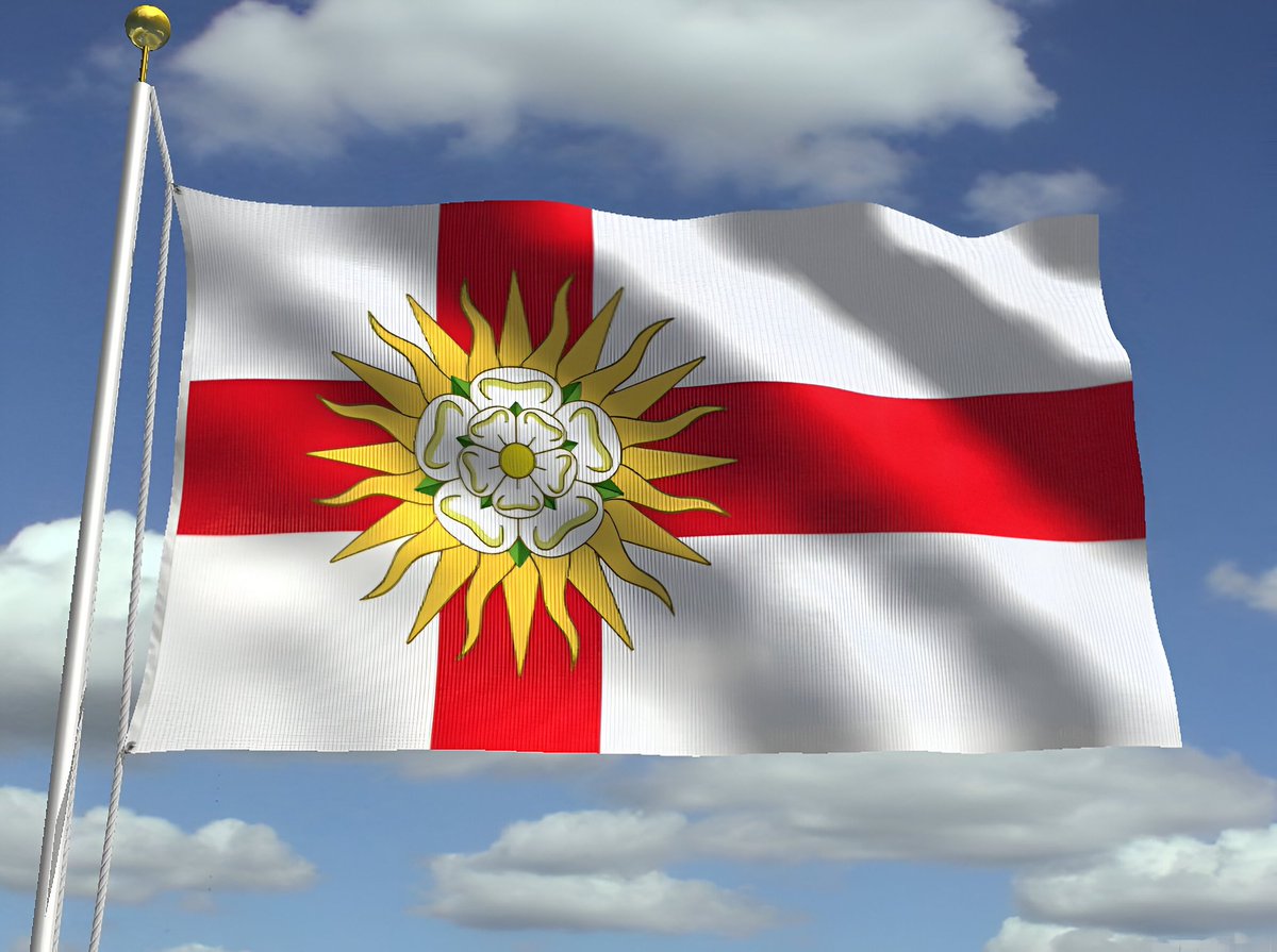 Today is #WestRidingDay.

The #WestRiding of #Yorkshire is the largest, most populous of the three ridings and the Riding with the greatest internal contrast.

The flag features a ‘rose-en-soleil’ device first used by Edward IV.

🇬🇧 #HistoricCounties | #CountyDays 🏴󠁧󠁢󠁥󠁮󠁧󠁿