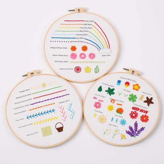 Beginner Embroidery Kit Set Of 3