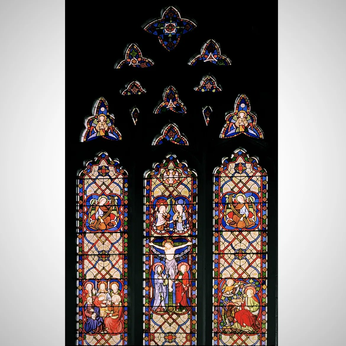 Pugin_awn's tweet photo. The east window with scenes of #ThePassion. #ChurchofStJohntheEvangelist, #Frieth. Designed PROBABLY by #AWNPugin & made by #JohnHardman & Co., 1849.
@stainedglassmus
#pugin #augustuspugin #gothicrevival #hardman #holyweek24 #puginholyweek #pugindesign #gothicrevivalstainedglass https://t.co/pgFtoAw14b