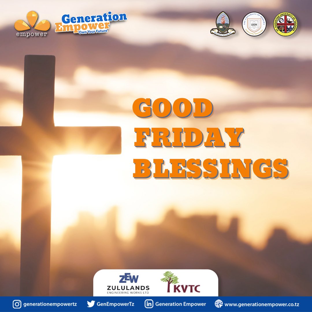 GenEmpowerTz's tweet image. Good Friday marks a time of reflection. ✨

May this day inspire peace and kindness in all our hearts. 🧡

#GoodFriday
#PeaceAndKindness