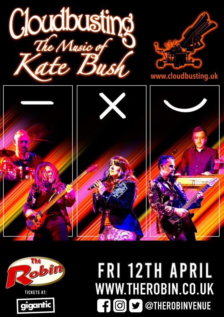 Cloudbusting - The Music Of Kate Bush return to The Robin Friday 12th April!! 🎟 - buff.ly/43jOLI5 #katebush #cloudbusting