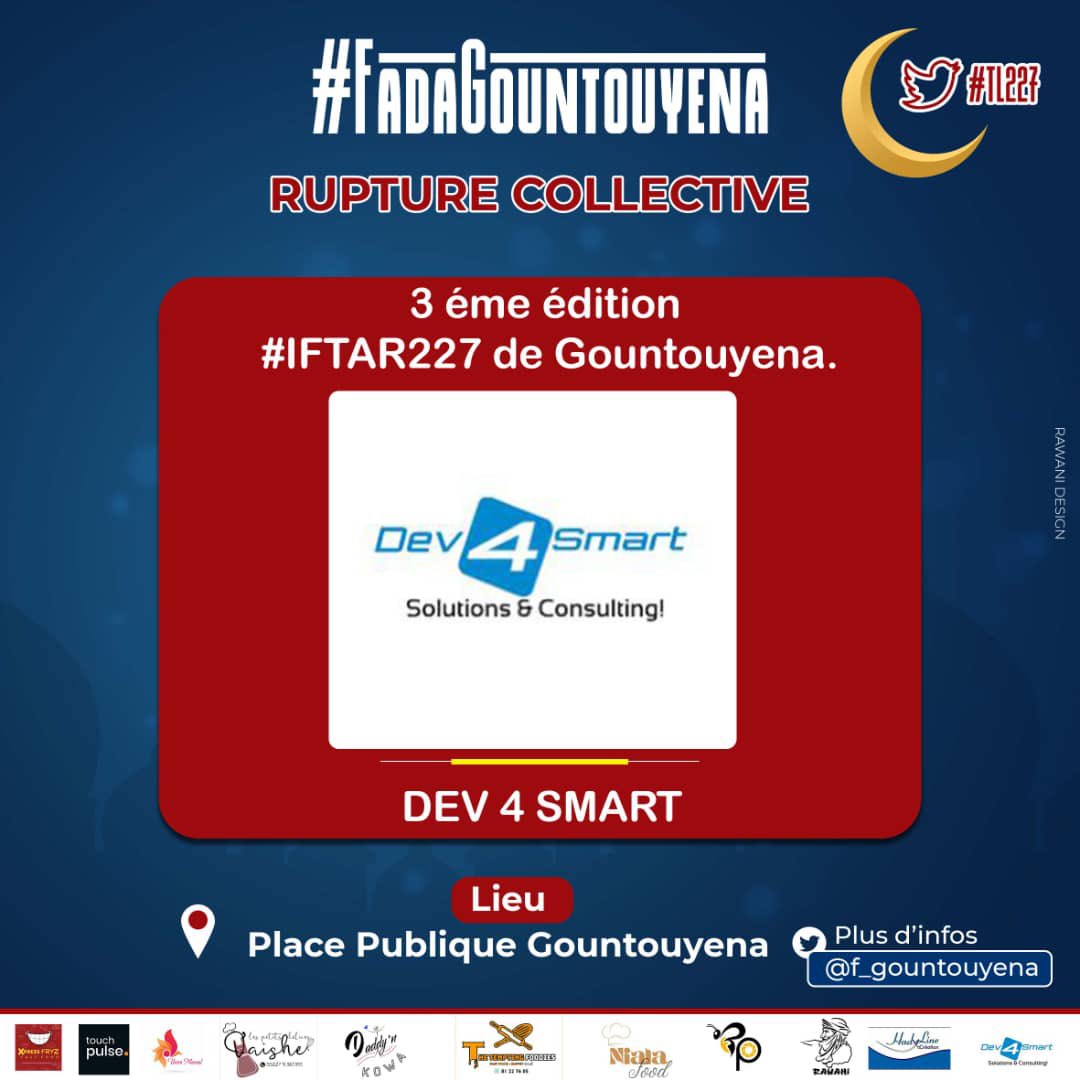 f_gountouyena's tweet photo. Merci aux entreprises qui mous soutiennent 
@dev4smart 
@bakoServices https://t.co/jbTP3q1bDW