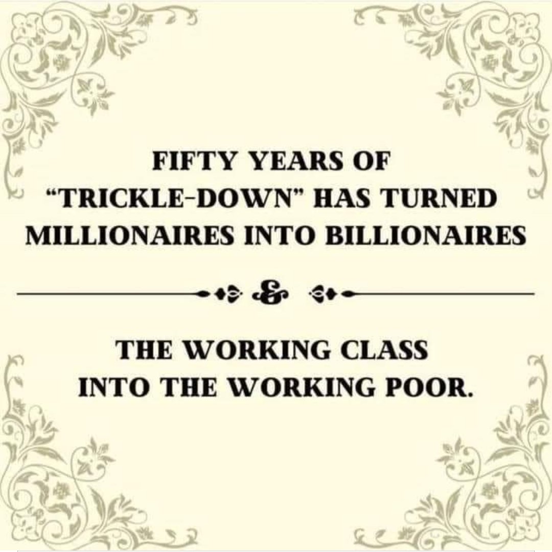 #TrickleDownEconomics is a scam that doesn't trickle.  The middle class has shrunk over the last 40 years as #money centralizes into the hands of a few.      #TrickleDown       #Capitalism      #Economics      #Revolution       #ResistCapitalism