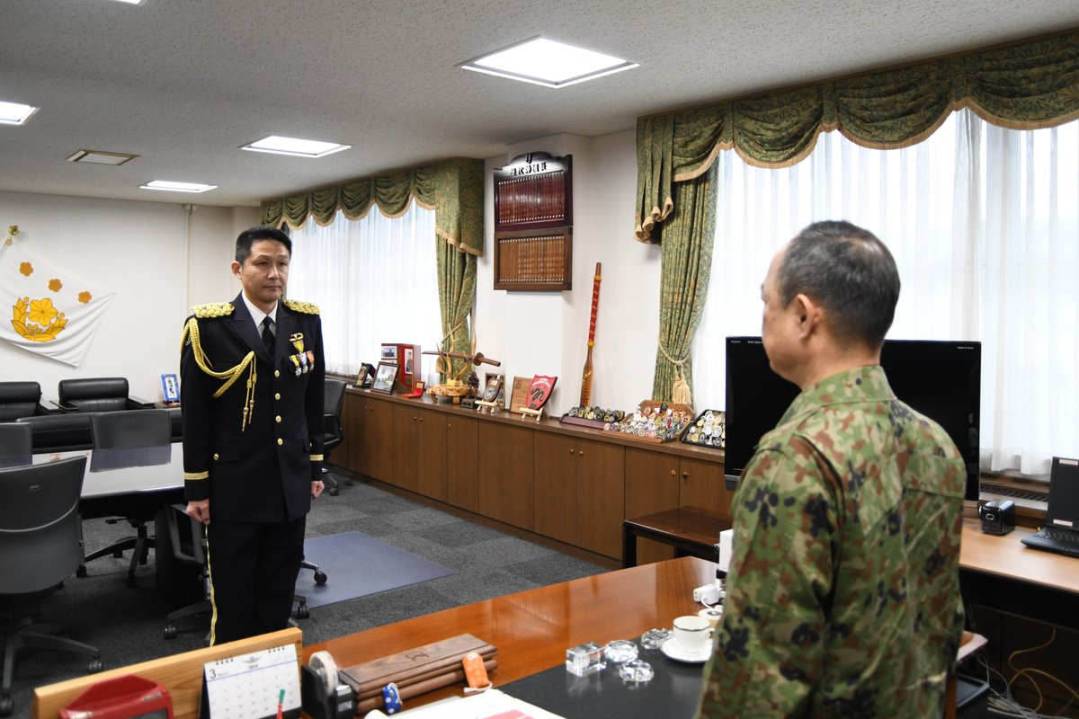 大場副師団長着任】 令和6年3月28日（木）の人事異動により、大場