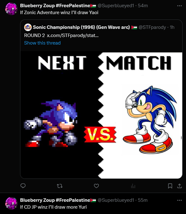 STFparody's tweet photo. //this poll just became Yaoi vs. Yuri. https://t.co/WEkG4Z95Z3