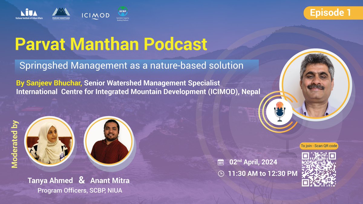 This winter has been unusual with less snow in the Himalayas
Drying up of springs has led to increased water insecurity in several communities in the Indian Himalayan Region
Join the first episode of #ParvatManthan podcast series of <a href="/NIUA_India/">NIUA_India</a> &amp; <a href="/icimod/">ICIMOD</a>