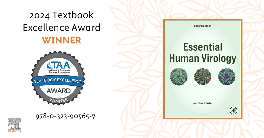 Congratulations to @Elsevier authors Essential Human Virology for their scholarly contribution! Visit spkl.io/60174LtlZ to save at least 20% with our #awards code: AWD20. #TextbookExcellence #TAA2024 #Virology