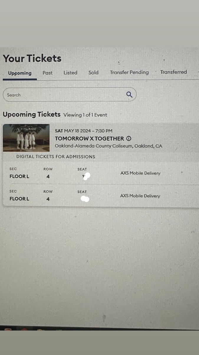 Cmdway0613's tweet photo. Selling 2 amazing VIP seats (at FV) for Tomorrow x Together in Oakland (May 18). I bought these but my friend bought us LA as it works better for our schedule.  I can send proofs, as well as video chat and can transfer as soon as AXS allows me to. #TXT_TOUR_ACTPROMISE https://t.co/1G81yTQTsH
