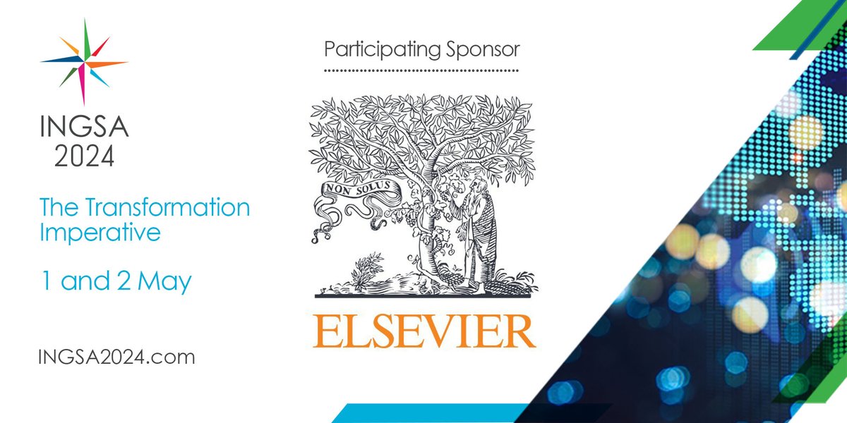 We welcome @ElsevierConnect as a participating sponsor. Elsevier is a global leader in information and analytics dedicated to advancing science and enhancing healthcare outcomes worldwide. For more information, visit: ingsa2024.com