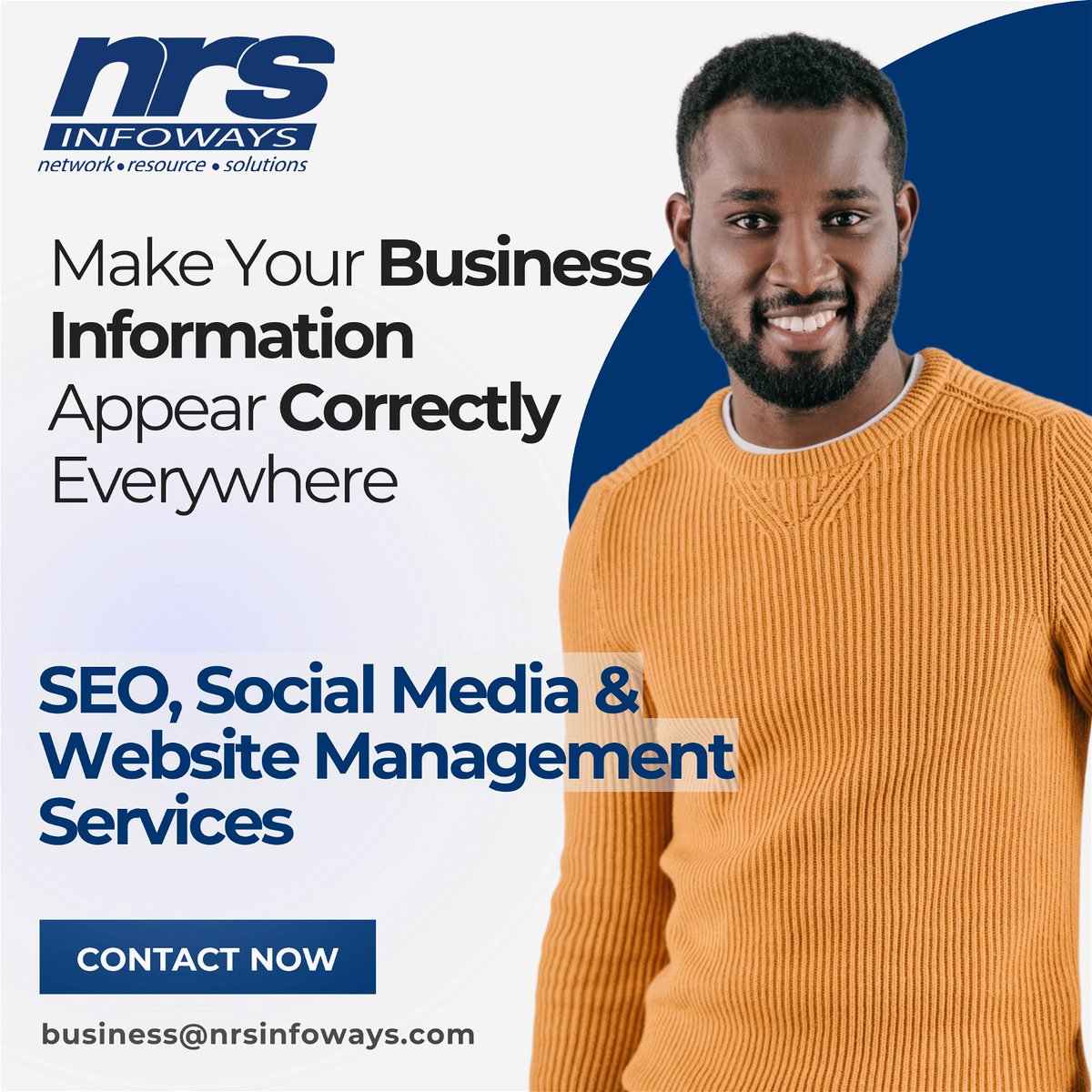 Make Your Business Information Appear Correctly Everywhere

Your business name, address, and phone number should be correct wherever it appears. 

We can help
Lets discuss business@nrsinfoways.com
#localseo #businessinformation #onlinelistings #directorycorrections #nrsinfoways