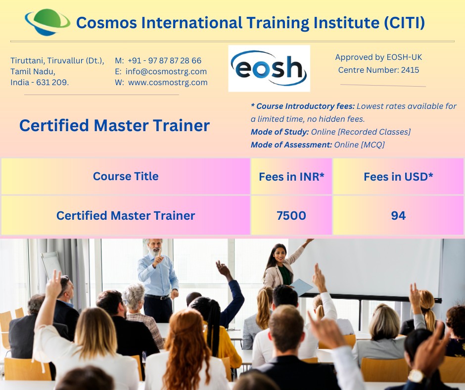 #eoshcourses #eoshcourse #eosh #eoshuk #CertifiedMaster #certifiedmasterinspector #Certifiedtraining #certifiedtrainer #CertifiedCourses #certifiedhealthcoach #foodsafetytraining #healthsafetytraining #firesafetytraining #firstaidtraining #nutrition #HACCP #HSE #mastertrainer