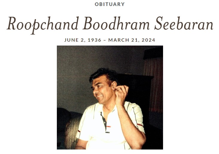 Sad to hear that Roop Seebaran passed last week. Roop served as BCASW's 15th president (1983-1985) and did so with extraordinary passion for advocacy and social justice. Condolences to Roop's family, friends, and colleagues. #SocialWork dignitymemorial.com/obituaries/mis…