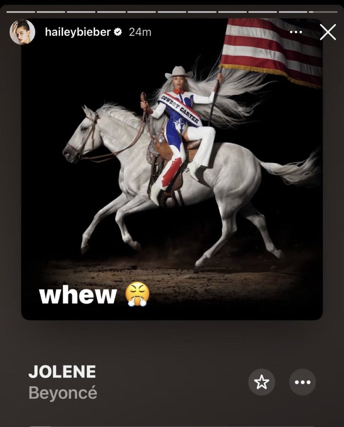 BEYHIVE on X: "A Hailey Bieber ouvindo Jolene KKKKKKK #COWBOYCARTER https://t.co/2OhXPNGhU8" / X