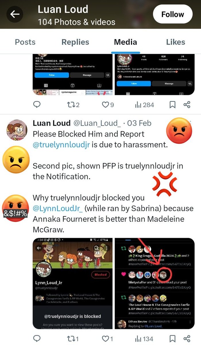 That's why #AnnakaFourneret/#LynnLoudJr facts toxic fan only bash, bully/harassing, blame, exclude a minor actress Madeleine Mcgraw most unfair, annoyed me😡👎, bring unhappy memories, so real victims is Madeleine McGraw and similar related accounts with me 
#thereallyloudhouse