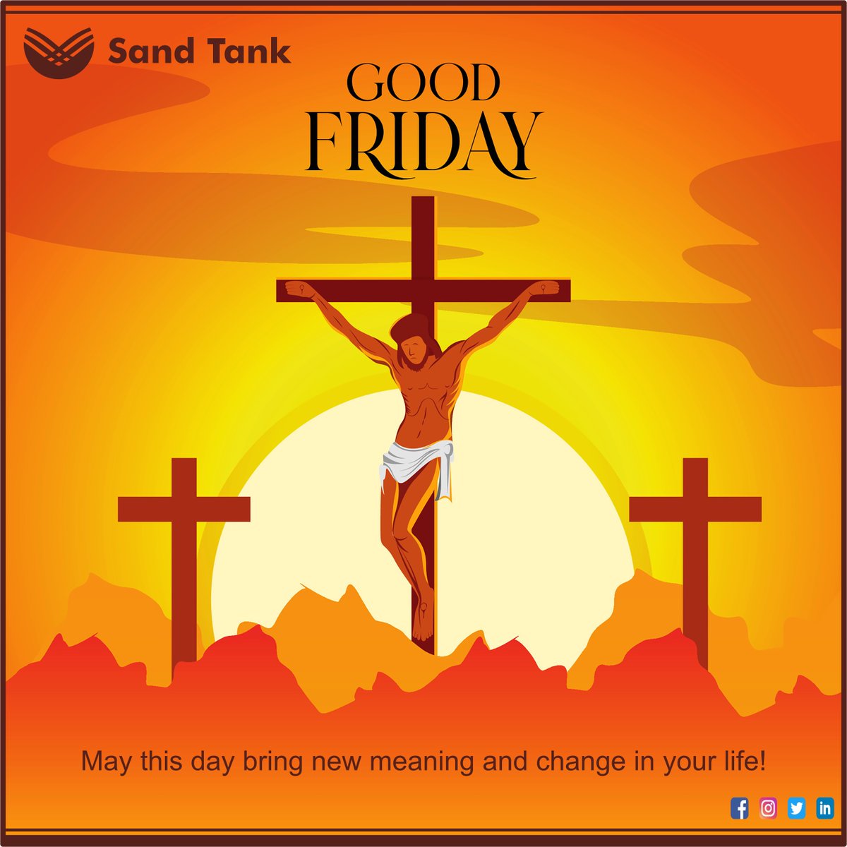 On this day of solemn remembrance, let's bow our heads in reverence for the sacrifice of Jesus Christ. May His unwavering love and compassion continue to inspire and uplift us. 🌿✝ 

#Sandtankfoundation #GoodFriday #ChristianTradition #ChristianCommunity #Happygoodfriday
