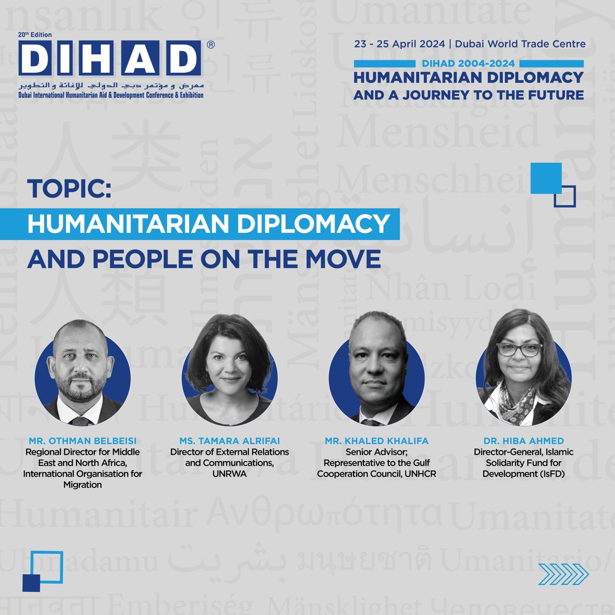 Join us for an essential session on 'Humanitarian Diplomacy and People on the Move' where global leaders, experts, and changemakers converge to pave the way for a more promising future. Together, let's delve into innovative strategies, share insights, and foster invaluable…