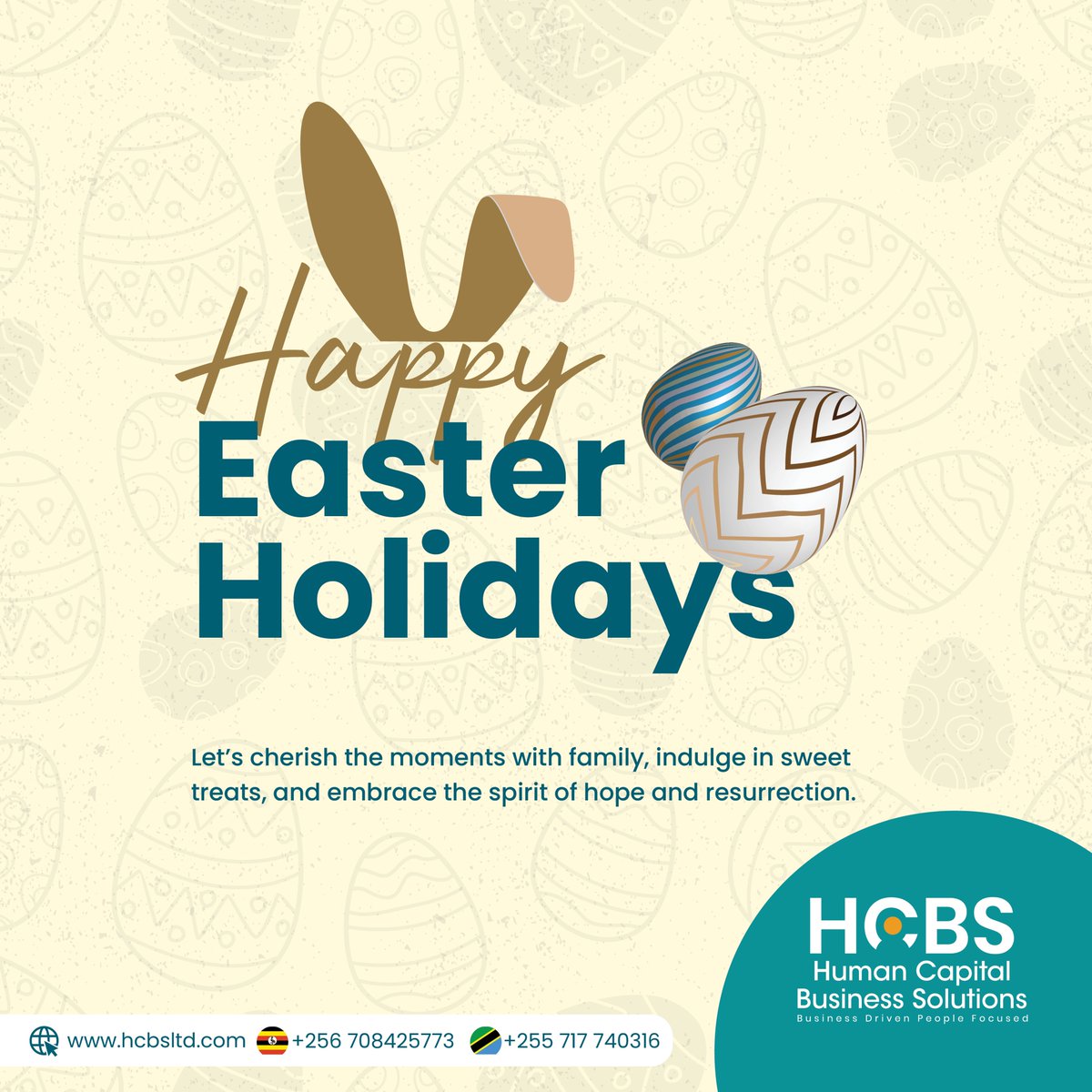 From the team at Human Capital Business Solutions (HCBS) Limited, happy #EasterHolidays.