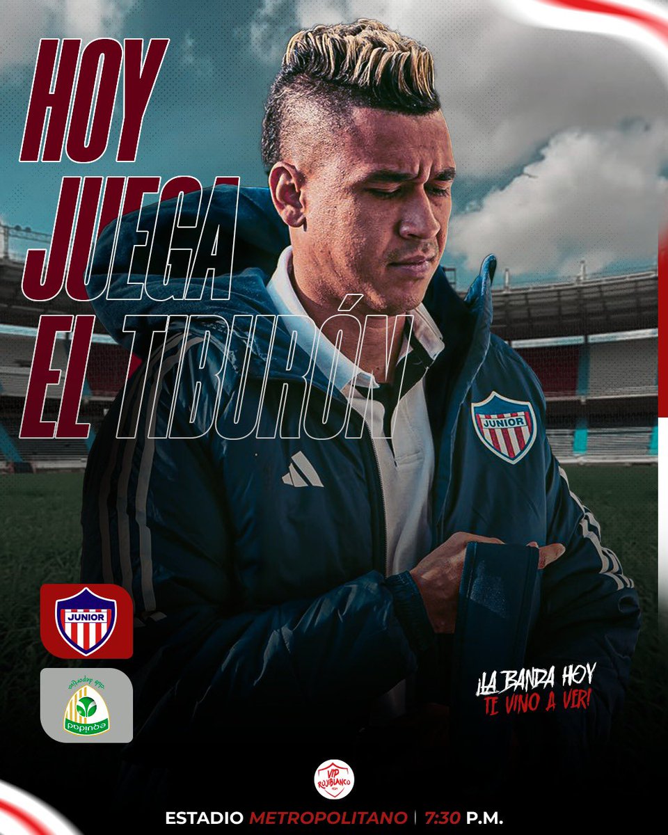 VipR1924's tweet photo. ยกVamos papรก, la banda hoy te vino a
ver! ๐ดโช๏ธ
๐ฆ Junior vs Equidad
๐ 7:30 P.M.
๐ Viernes, 29 de Marzo
๐๏ธEstadio Metropolitano
#SOMOSVIP #VIPROJIBLANCO1924
#100AรOSDELPULMONDELACOSTA https://t.co/GDnHqLEvdu