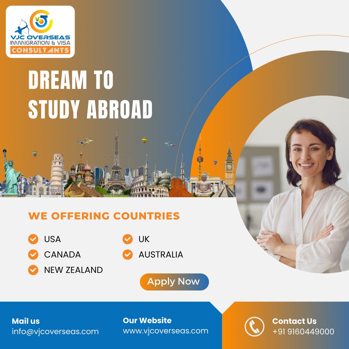 VJCOVERSEAS's tweet photo. Unlock global opportunities with hassle-free study abroad journeys through our expert visa consultancy services."
Apply now for the upcoming intake in 2024!
+91 9160449000
#IELTS #avilauniversity #masters #studyabroadbecause #scholarships #indianstudents #vjcoverseas https://t.co/jglfBQoVIu