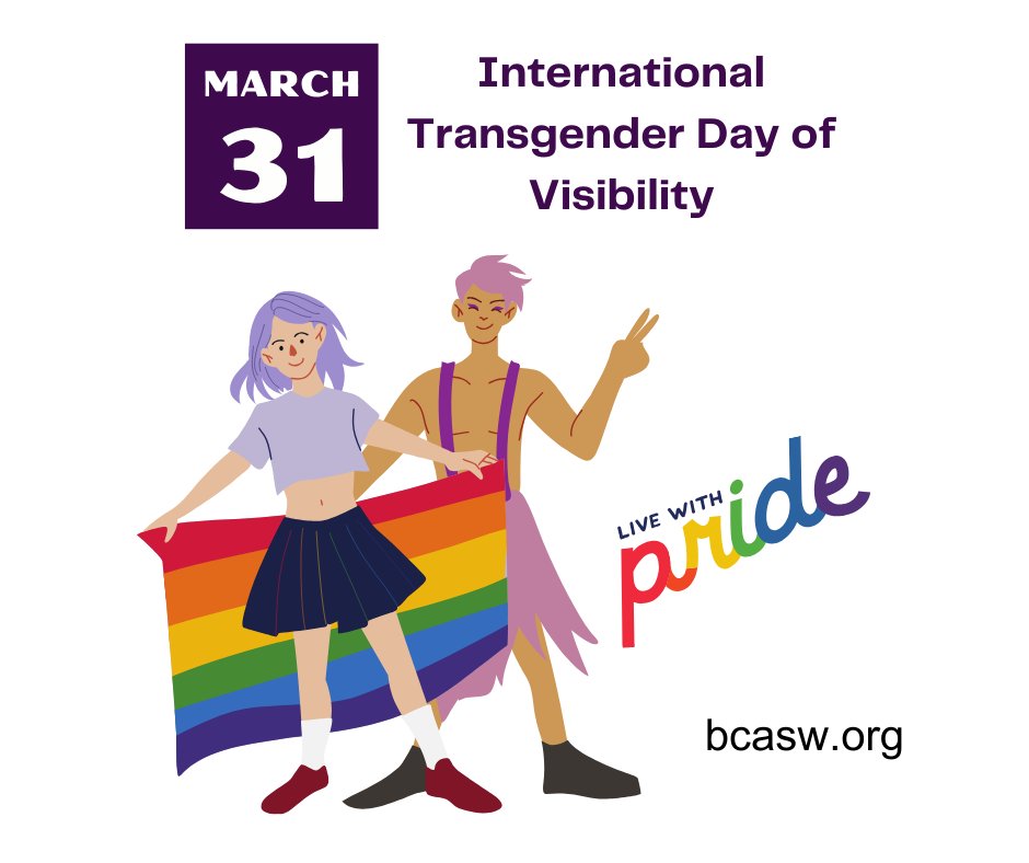 Each year, March 31st marks the International Transgender Day of Visibility. It's a day to recognize, empower and celebrate transgender, Two-Spirit and non-binary people worldwide. phsa.ca/transcarebc/ab…