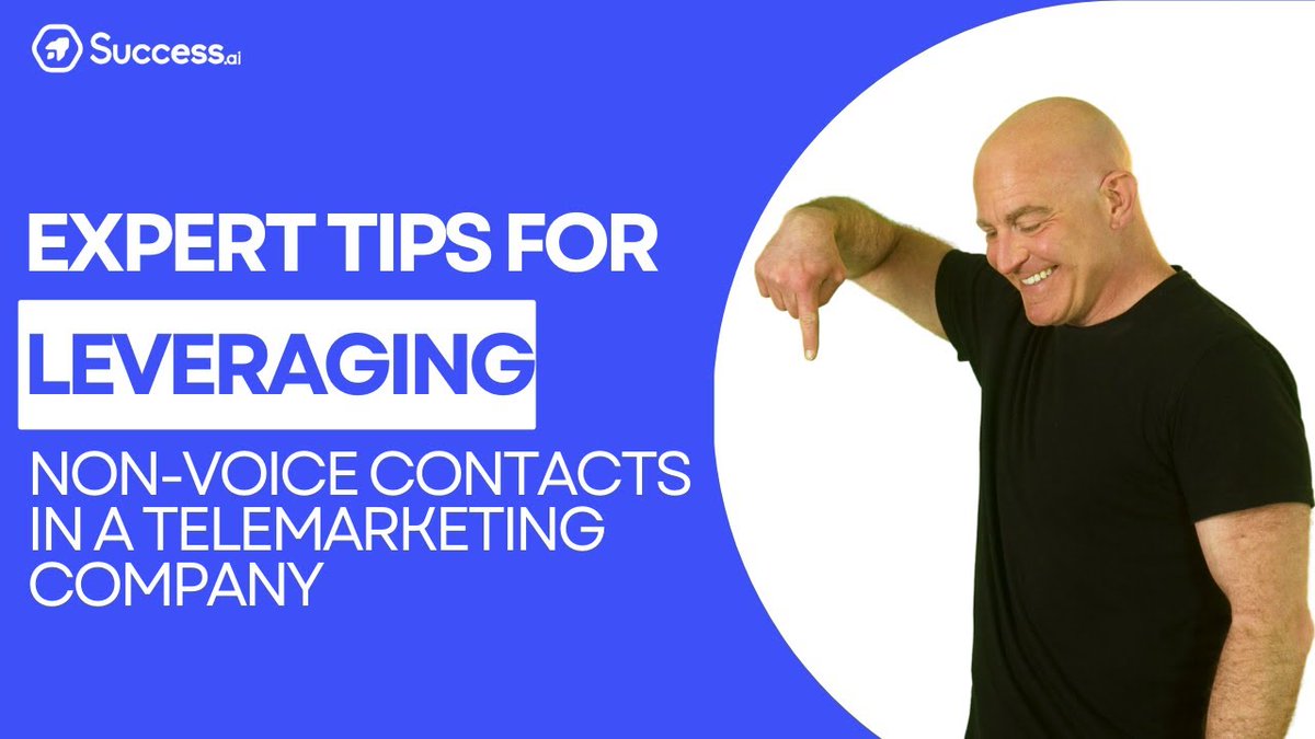 Expert tips for non-voice contacts in telemarketing | Success.ai youtu.be/GRSN1HHjsi8?si… via @YouTube