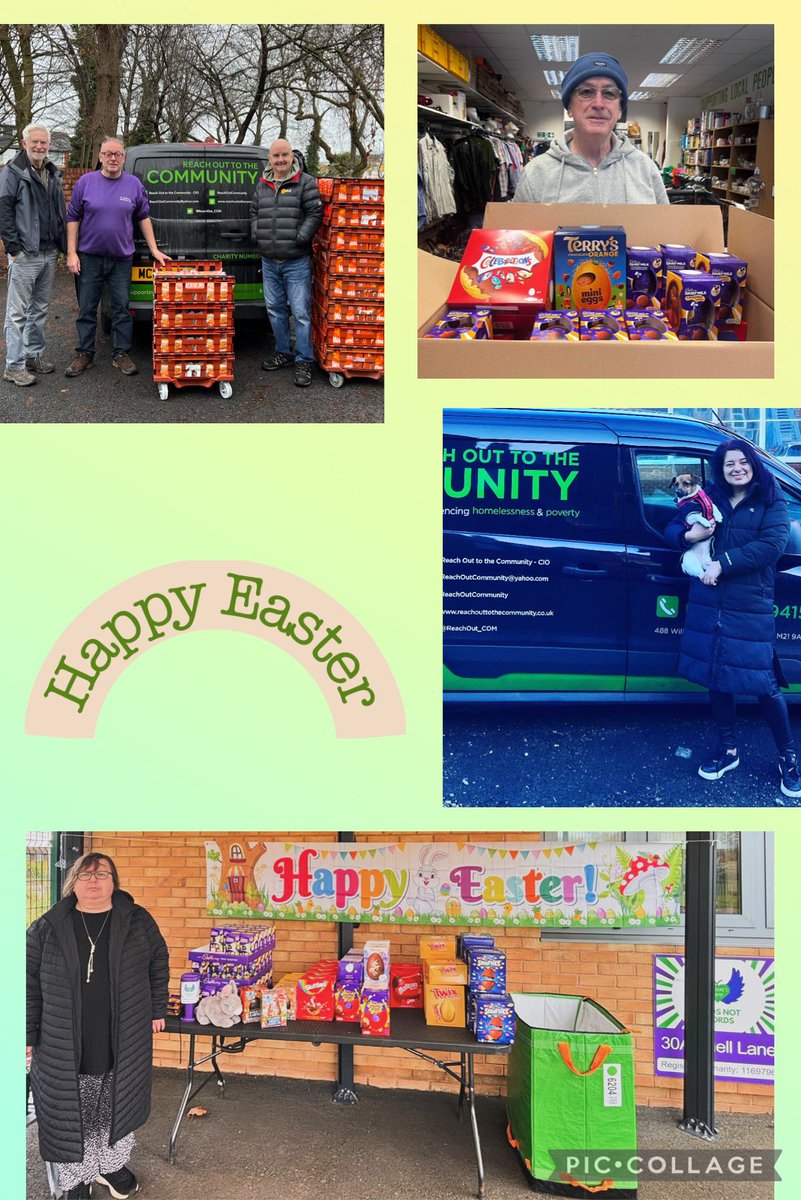 ReachOut_Com's tweet photo. THURS 28th MARCH:

This morning our volunteers Colin &amp; David helped Steph to deliver food parcels &amp; Easter Eggs to homeless organisations/ accommodations across #Manchester

Outreach covered #Didsbury  #Withington after we were contacted about concerns for people sleeping out. https://t.co/S6i0zE4h1X