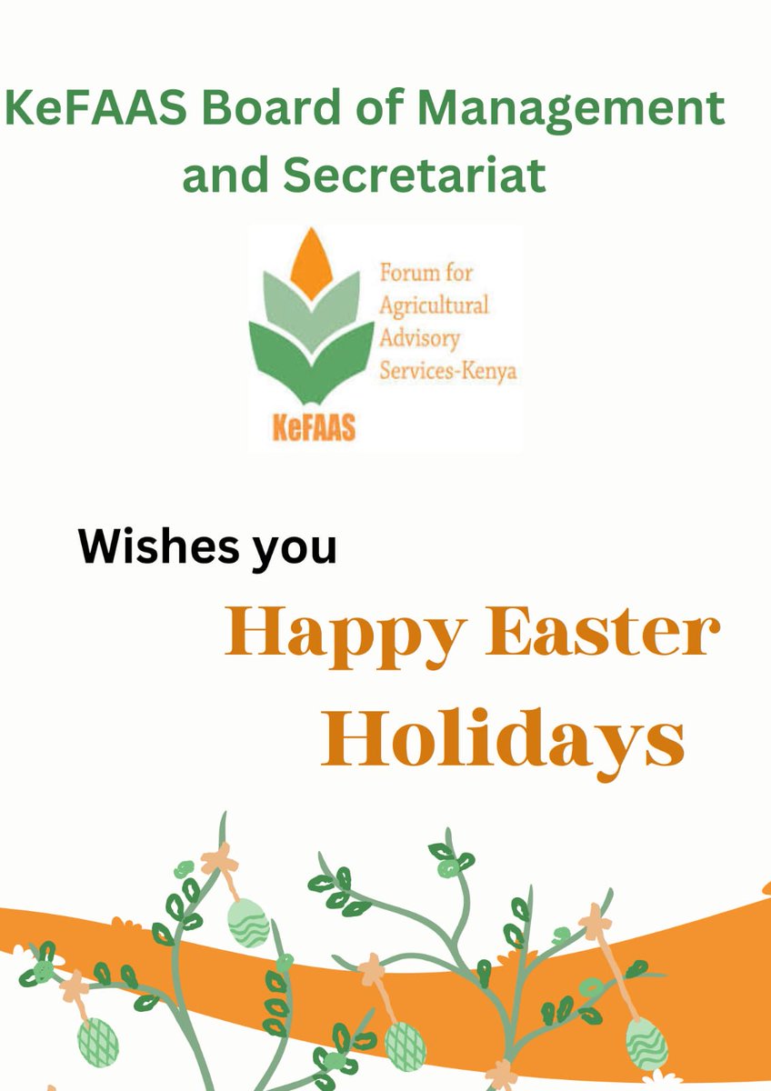 KeFAAS wishes you a joyful and blessed Easter holiday! May this season bring you renewed hope, happiness, and cherished moments with your family. Happy Easter!'