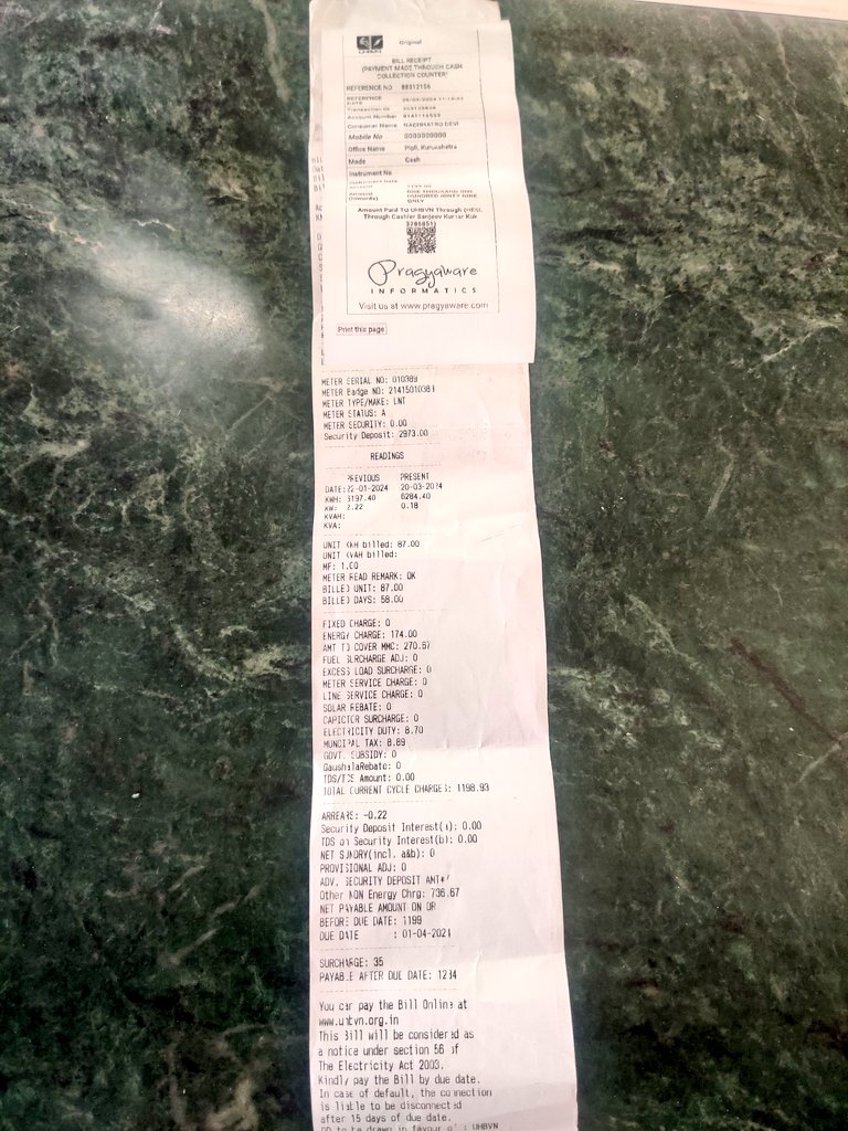 ParmodP05400283's tweet photo. UHBVN Unnecessarily add non energy charger in consumer bill. Consumers already deposited security at connection installation time.@cmhry @mduhbvn https://t.co/sr9RADKGe9
