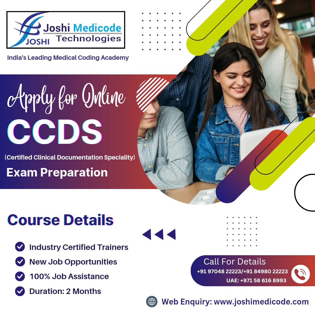 joshimedicode's tweet image. Elevate your career with @joshimedicode1 's Online CCDS Exam Prep! Dive into comprehensive modules, expert guidance, and ace your exam with confidence.
Ready to unlock new opportunities
#CCDS #healthcarecareer #codingcertification #medicalcodingtraining #HealthcareCareer