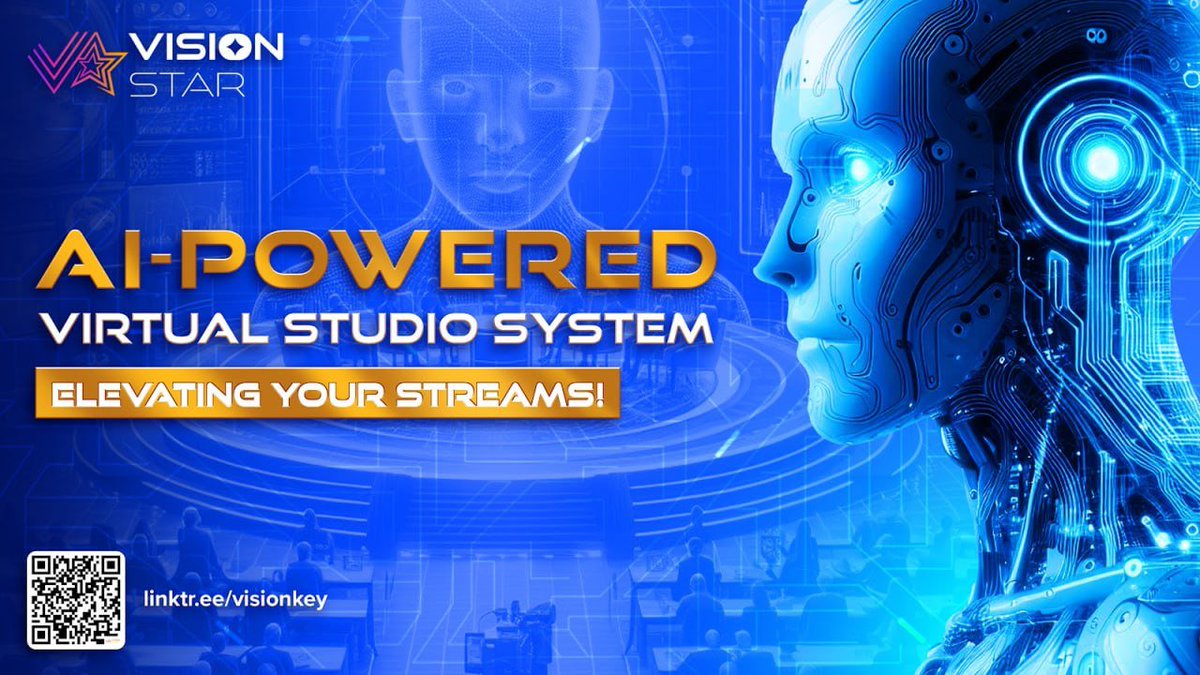 🎨 Transform your live broadcasts with VISION STAR's AI-powered virtual studio system. Host press conferences, concerts, and more in stunning HD quality. Elevate your broadcasts: bit.ly/3IPgbMi #VirtualStudio #AIBroadcast