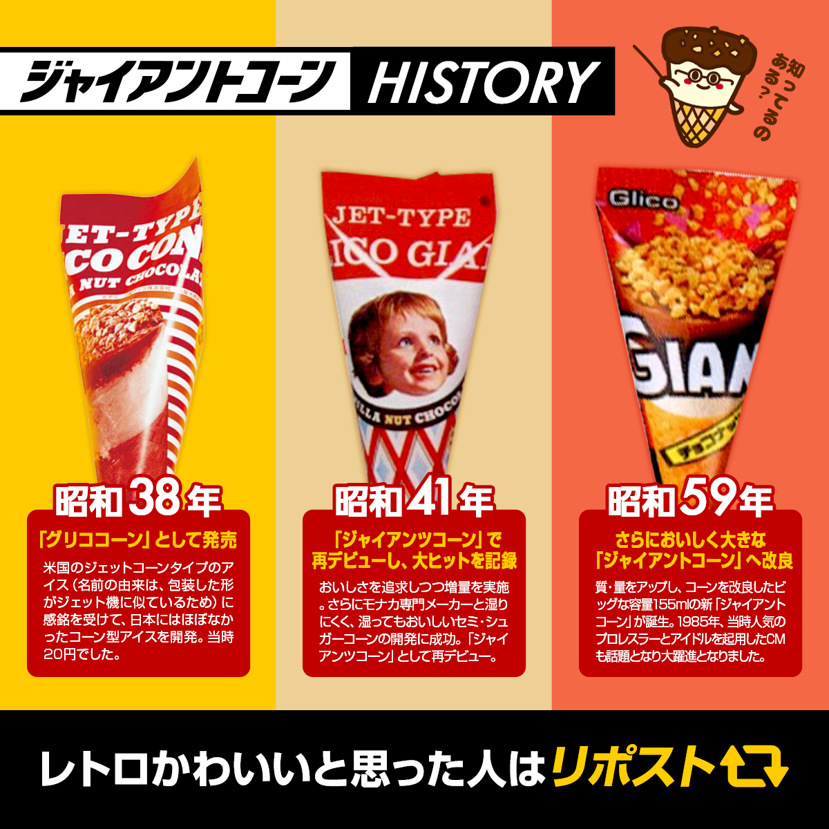 ◤今日は #昭和の日 ◢ 昔の #ジャイアントコーン の パッケージを 