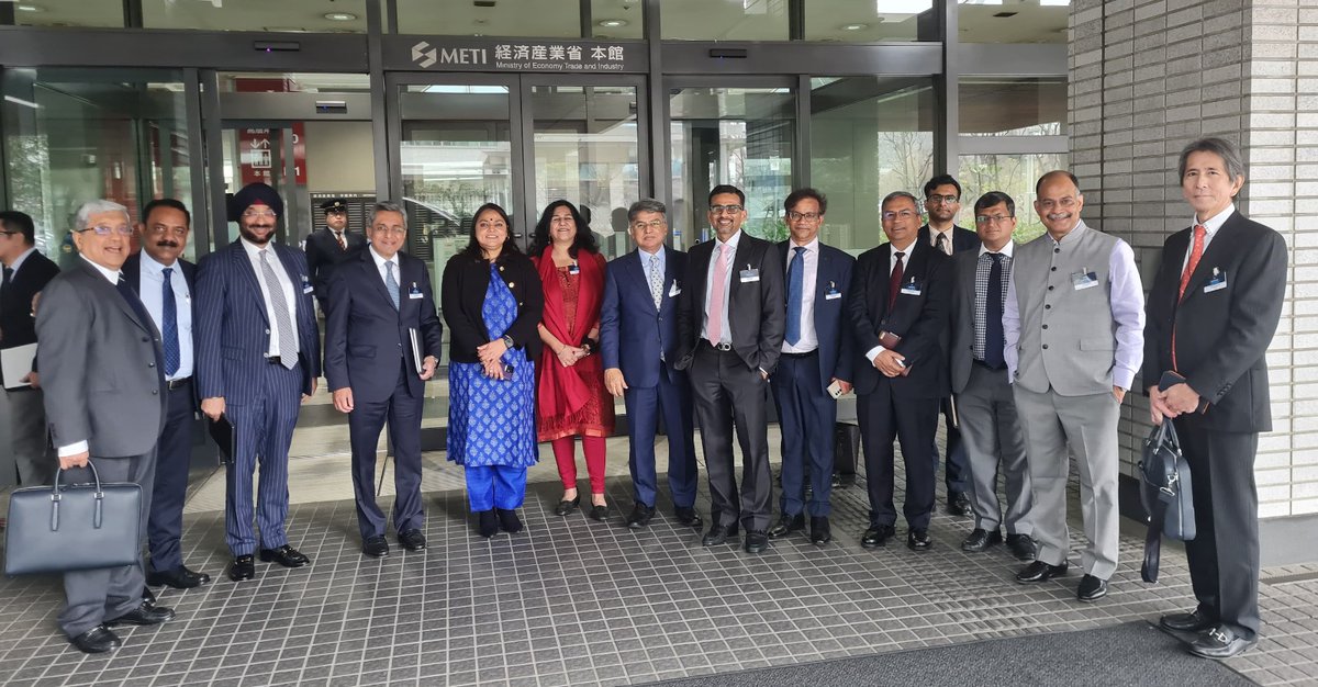 FICCI CEOs delegation to Japan led by FICCI President Dr @AnishShah21, along with SG Mr @shypk and other CEOs, met with HE Mr IWATA Kazuchika, State Minister of Economy, Trade and Industry, Japan to discuss various opportunities in Trade and investments between Indian and…