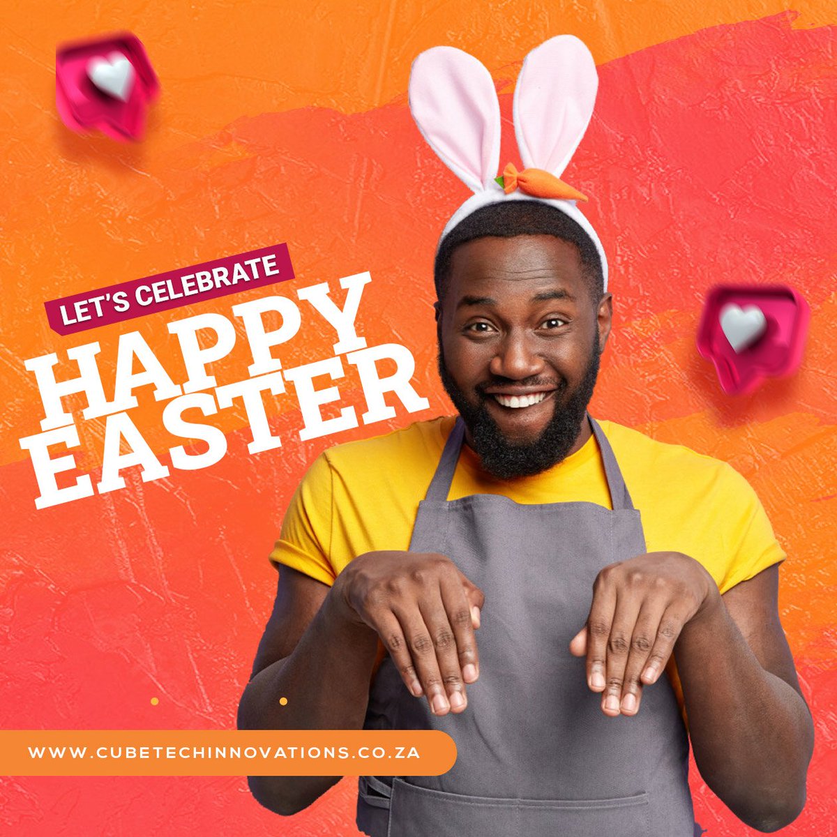 🐰🌷 Hoppy Easter from Cubetech Innovations! 🐣✨ Wishing you a day filled with joy, laughter, and sweet moments with loved ones.🌟🎨 #HappyEaster #EasterWeekend #EasterBunny #thepassion #CubetechInnovations #DigitalCreativity #InnovationStation 🐇🖥️