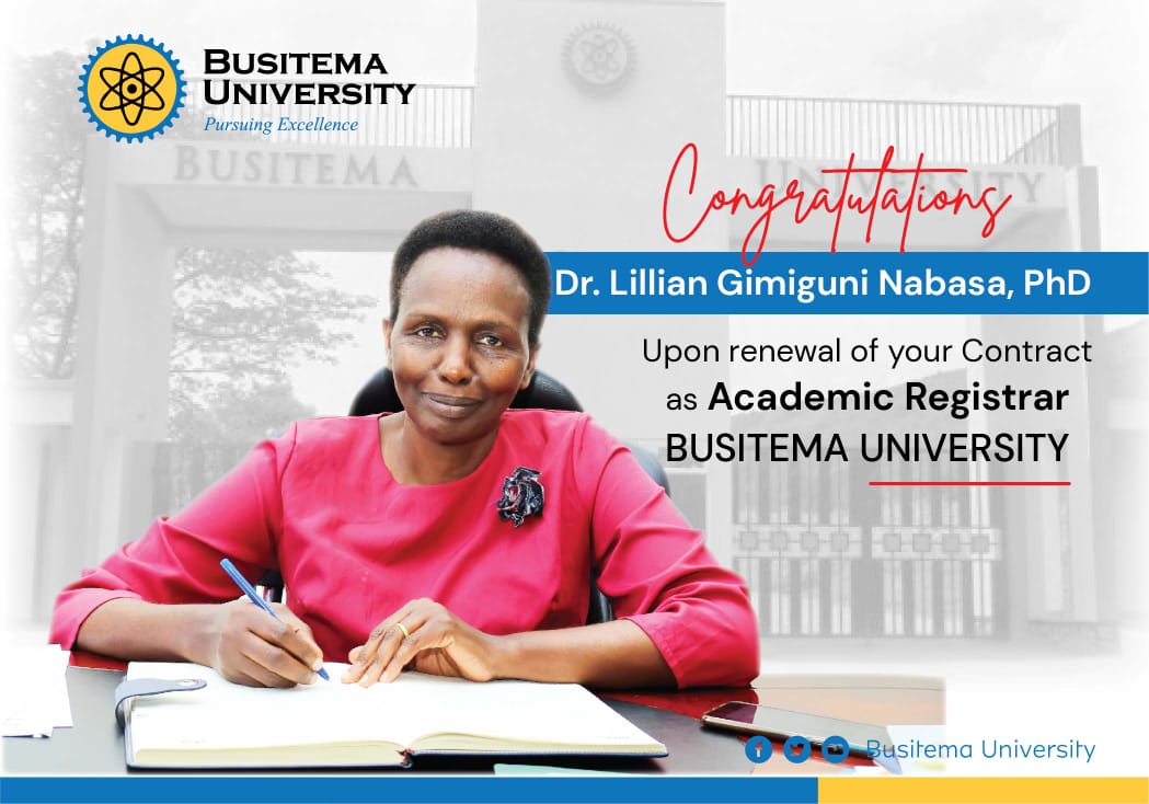 Re-appointment of the Academic Registrar @GimuguniLillian