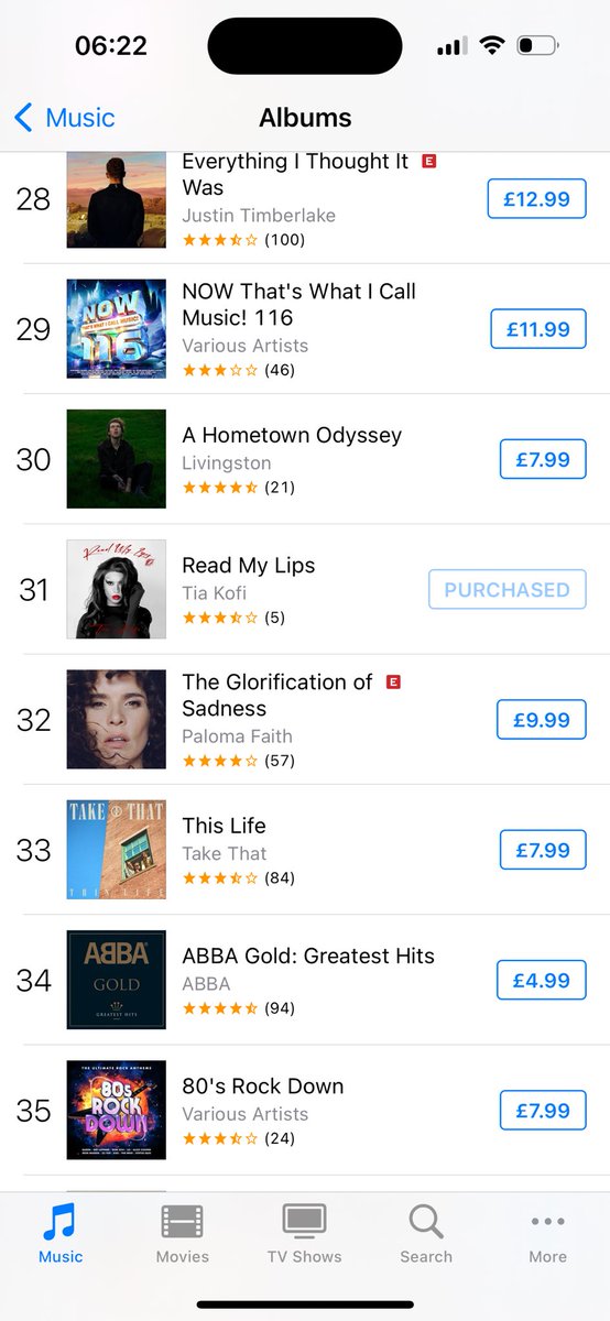 MathewFletch28's tweet image. Amazing to see @TiaKofi debut album currently #31 on the @iTunes chart after 6 hours! Let’s get it into the top 10! #readmylips 👌🙌