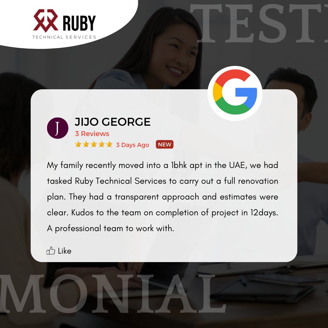 rubytechuae's tweet image. Thank you for your beautiful 5-star review Jijo George 🙌

Our team is dedicated to exceeding expectations and doing our best to provide smiles on faces and in their hearts 💙

🌐 rubytechuae.com

#rubytechuae #googlereview #HappyCustomers #customerreview #testimonial
