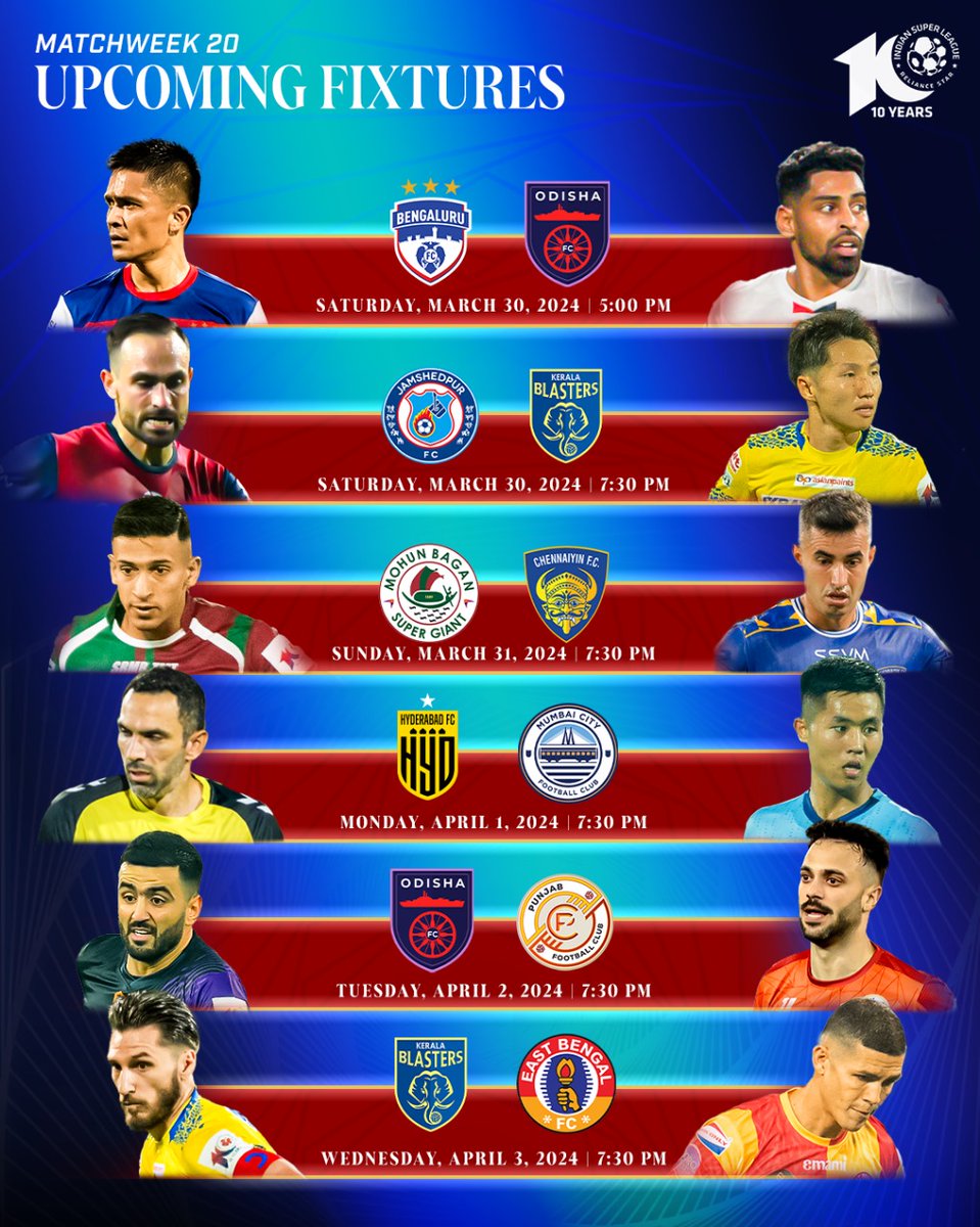 𝐁𝐀𝐂𝐊 𝐖𝐈𝐓𝐇 𝐀 𝐁𝐀𝐍𝐆 🔥 Set yourself for edge-of-your-seat action as the #ISL returns with exciting clashes in 𝐌𝐀𝐓𝐂𝐇𝐖𝐄𝐄𝐊 2️⃣0️⃣ 🤩 #ISL10 #LetsFootball #ISLonJioCinema #ISLonSports18 | @Sports18 @eastbengal_fc