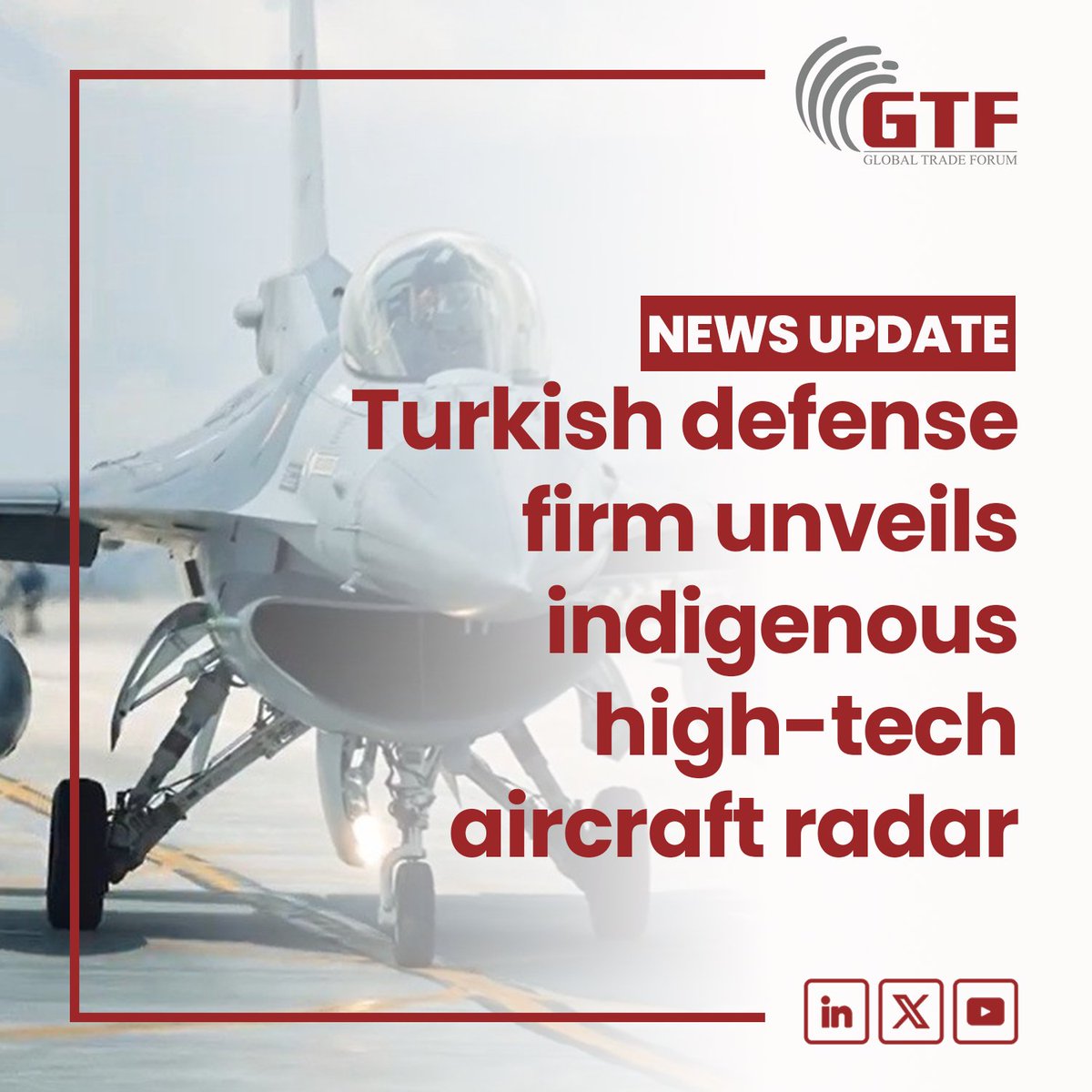 Türkiye's defense giant Aselsan introduced its cutting-edge AESA Aircraft Nose Radar technology, elevating further the scope of the domestic industry's advancements as the radar is set to be deployed in the most advanced jets and drones
#TürkiyeTrade #GTF2024 #GlobalTradeForum