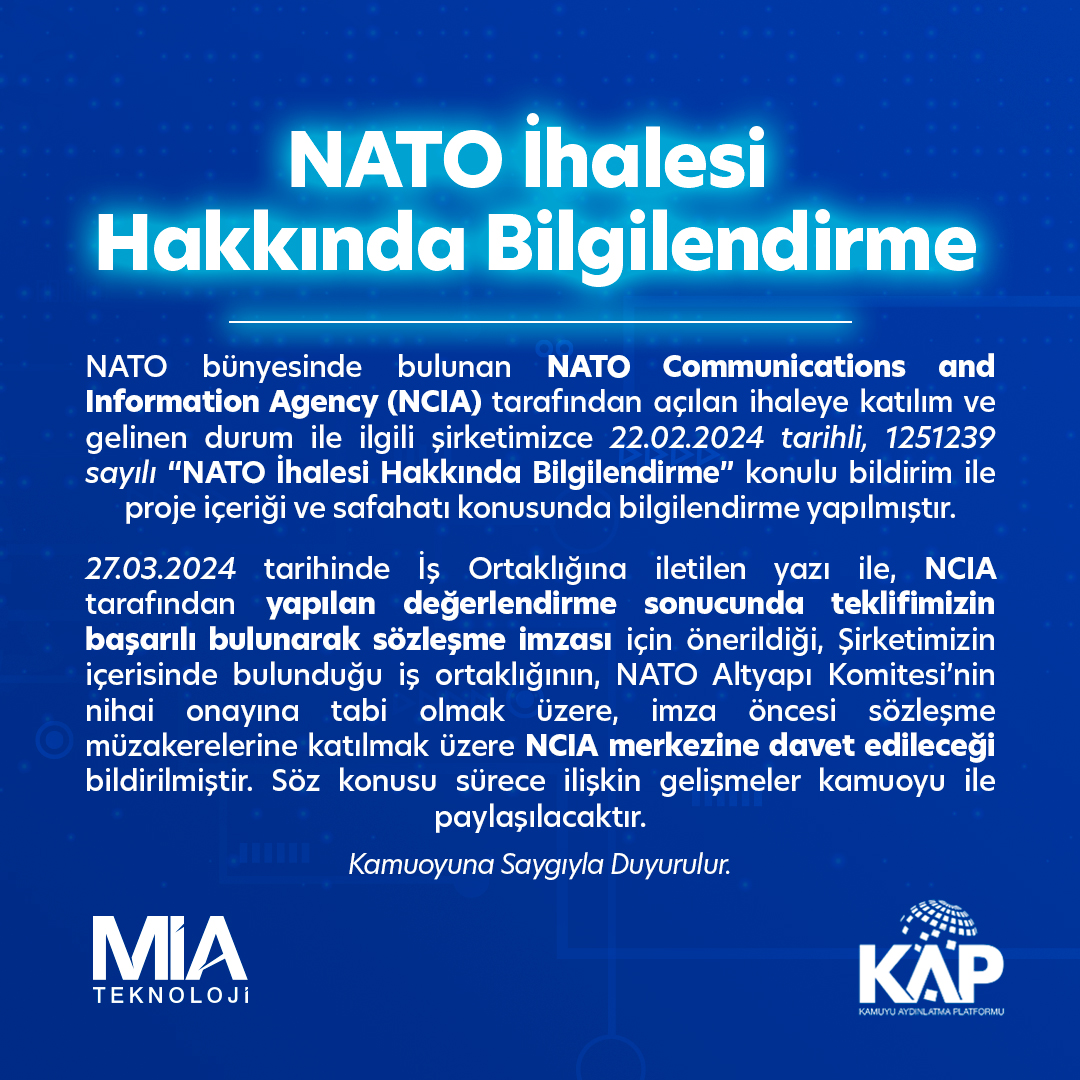 NATO İhalesi Hakkında Bilgilendirme 🔗kap.org.tr/tr/Bildirim/12…