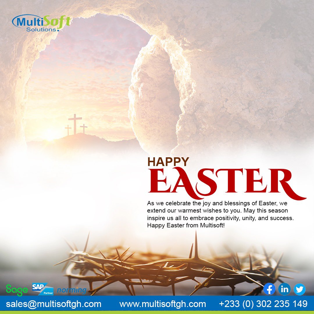multisoftsolgh's tweet image. Multisoft Solutions extends warm wishes to all celebrating Esther. May this season inspire us with courage, grace and triumph, reflecting the values we uphold.
Happy Easter Celebration!!
#multisoftsolutions #SoftwareSolutions #erp #PayrollHR #multisofthr #multisoftadvisory