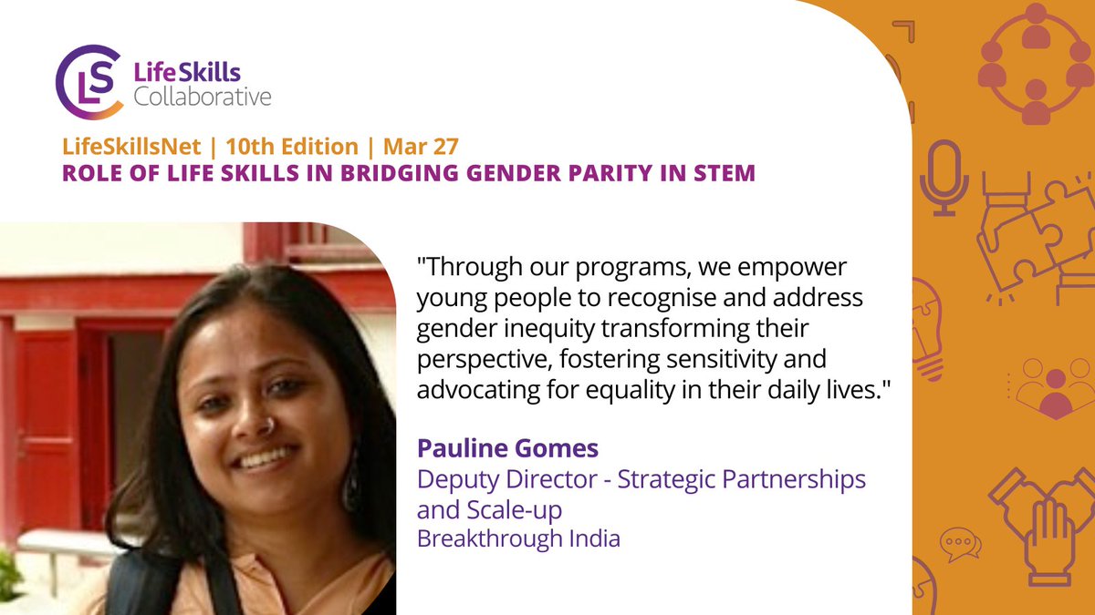 Life Skills Collaborative (@lifeskills_in) on Twitter photo We would like to express our heartfelt gratitude to Pauline Gomes, Deputy Director - Content & Design,
<a href="/INBreakthrough/">Breakthrough</a>, for sharing their invaluable opinions at LifeSkillsNet, 10th Edition.
#LSNet #LSC We would like to express our heartfelt gratitude to Pauline Gomes, Deputy Director - Content & Design,
<a href="/INBreakthrough/">Breakthrough</a>, for sharing their invaluable opinions at LifeSkillsNet, 10th Edition.
#LSNet #LSC