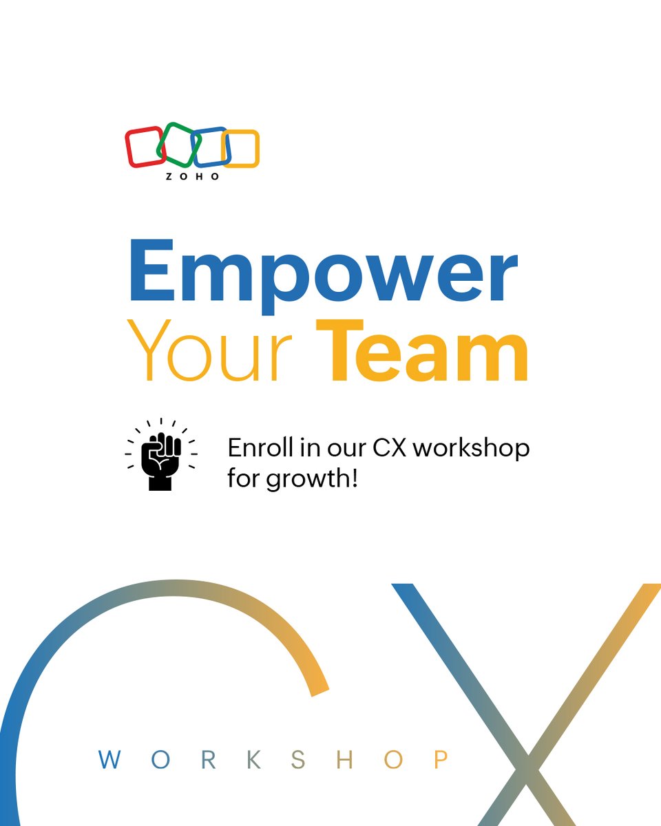 Join us in Johannesburg (April 10 - 11) for our workshop on Zoho CRM Plus and learn how to improve customer satisfaction, increase sales, and boost efficiency. Don't forget to comment #ZohoCRMPlus below for an exclusive discount code: rb.gy/6c1282 #CXWorkshop