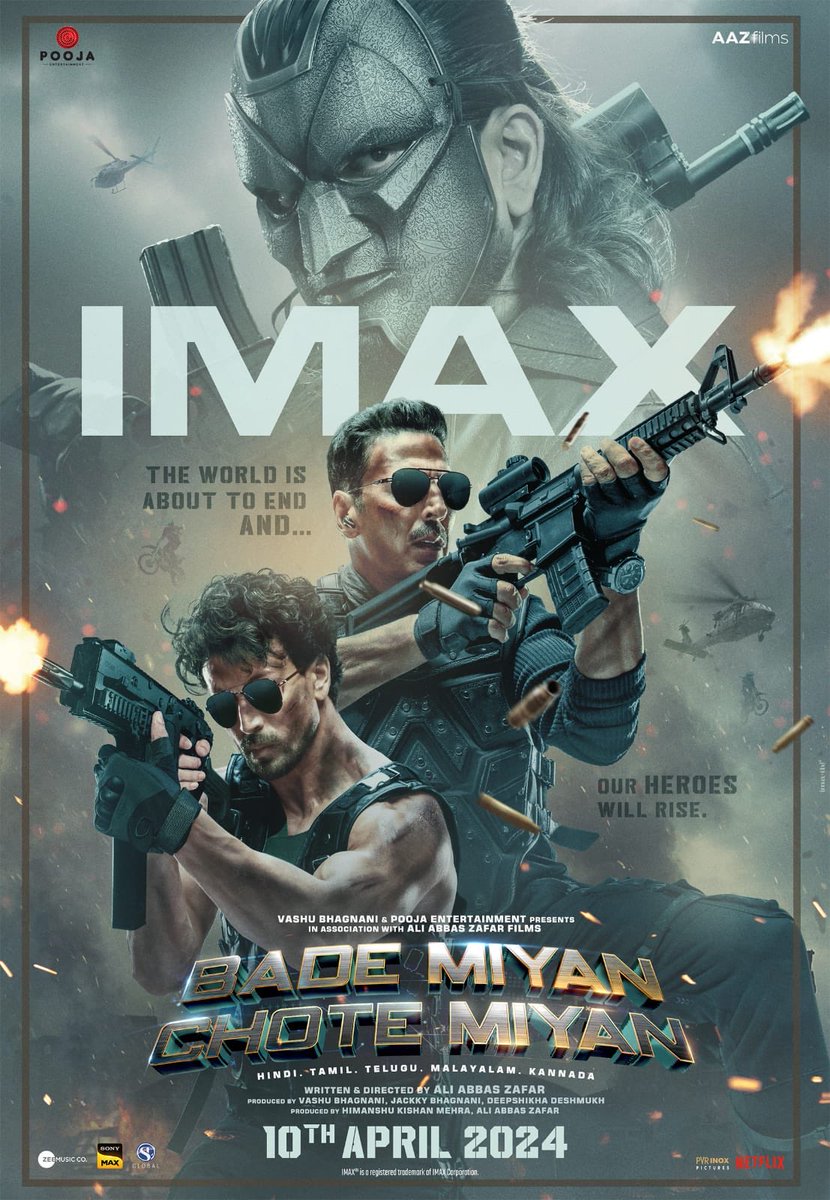 #BadeMiyanChoteMiyan Official IMAX Poster. #AkshayKumar #BadeMiyanChoteMiyanOnEid2024 #AkshayKumar𓃵 #TigerShroff