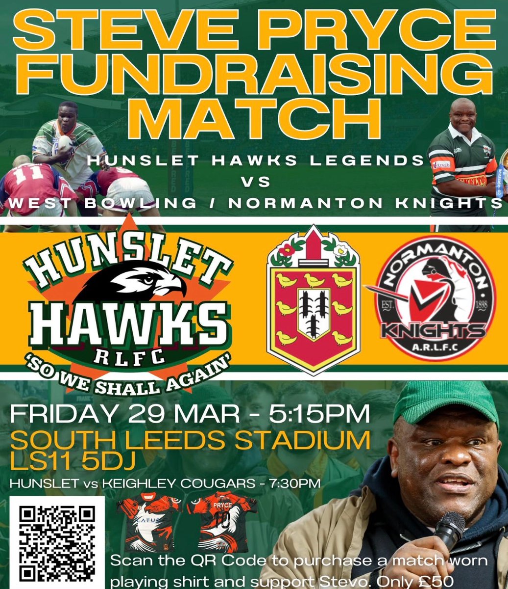 Game Day for Steve! Last min donations welcome, thank you for all the support! @HunsletRLFC @TeamColostomyUK @NormantonARLFC @westbowlingrlfc @rlwithjd @SONEKANH justgiving.com/crowdfunding/c…