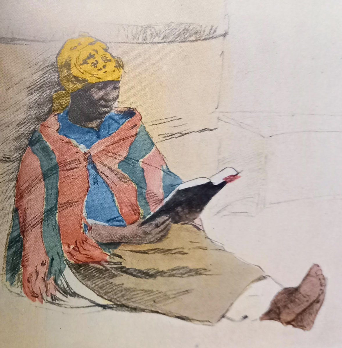 Bon vendredi à toutes et à tous #VendrediLecture 📚 (illustration tirée de Edouard Favre, 'François Coillard, missionnaire au Lessouto, 1861-1882', Paris, ed. SEM, 1910, p.507)