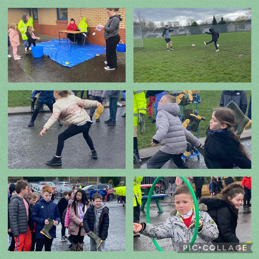 CarmylePS's tweet photo. Fantastic Fun Day! Despite the drizzle, we all had a ball, raising over Β£2700 -thanks so very much to Parent Council for organising ,to the brave staff and house and vice captains who took some splashes π¦ and to our families for such generous sponsorship! #community #carmyle https://t.co/YygZrDozhM