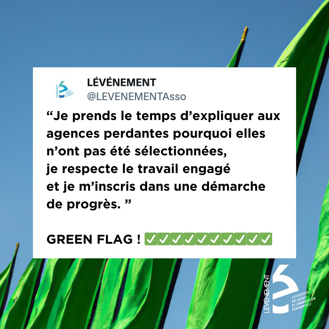 Consacrer du temps pour expliquer aux agences perdantes pourquoi elles n’ont pas gagné l’appel d’offres, c’est un ✅✅✅𝗚𝗥𝗘𝗘𝗡 𝗙𝗟𝗔𝗚 ✅✅✅
 
L'ensemble de nos recommandations pour une relation clients / agences  dans notre guide LESSENTIEL👉bit.ly/3uVutrE